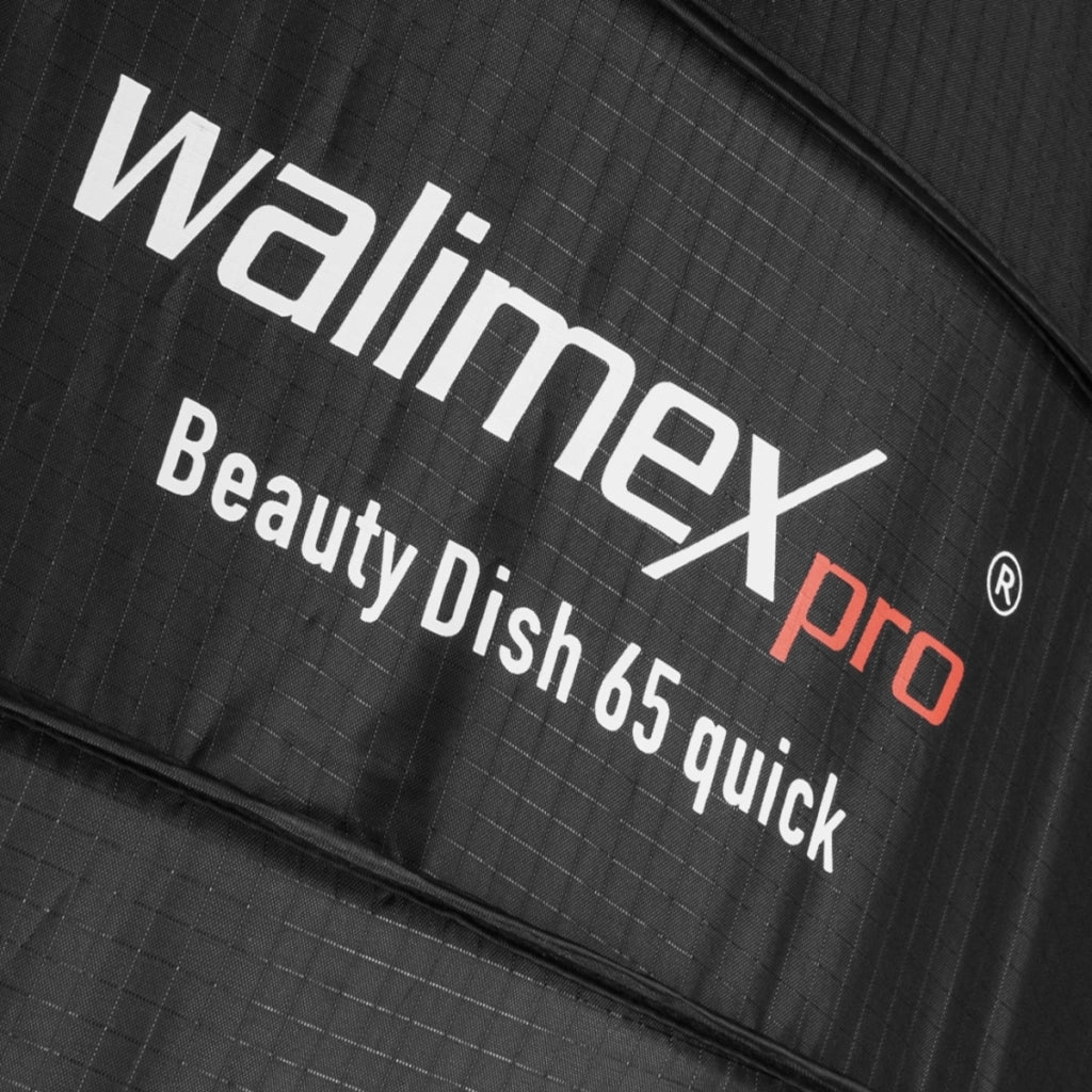 Studio Line Beauty Dish Softbox QA65 - Beauty Dish light shaper, 65 cm di Ø, 35 cm di profondità, pieghevole, con griglia, diffusore interno ed esterno, per flash Speedlite da studio
