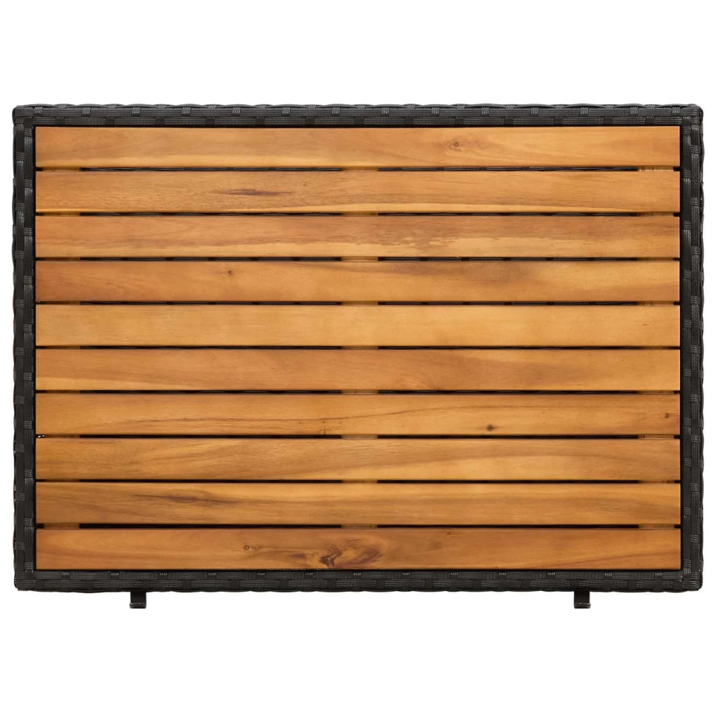 Armadietto Nero 70 x 50 x 87 cm Poliestere e Rattan Roly