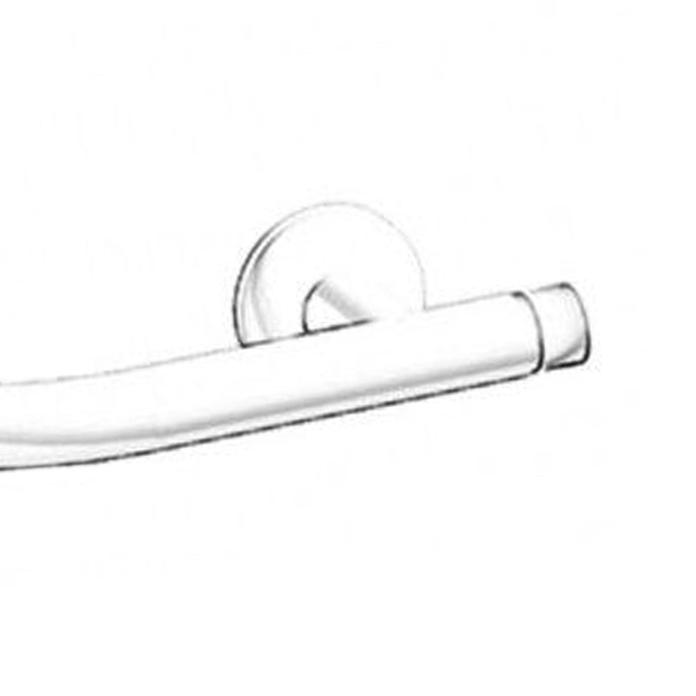 Curva raccordo orizzontale angolo esterno in acciaio rivestito in nylon bianco