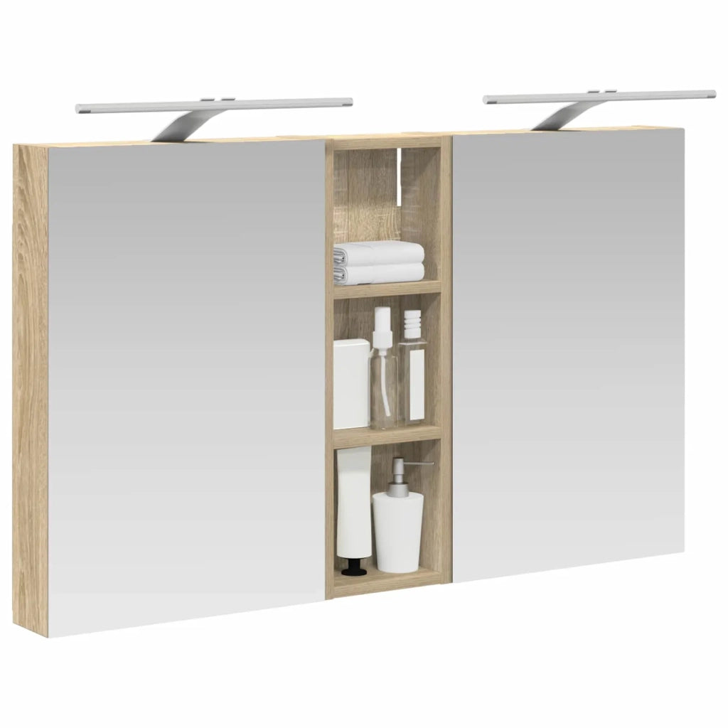 Set di Armadi da Bagno con porta 3 pcs 100 x 10,5 x 60,5 cm 3403706