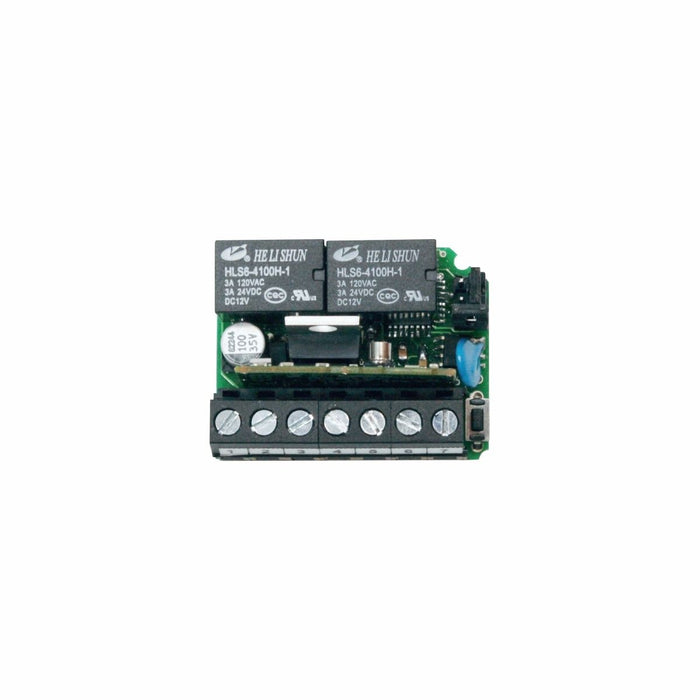 RICEVENTE RADIO R2A 433 MHZ A 2 CANALI AD AUTOAPPRENDIMENTO 12 24V AC DC RADAU4T