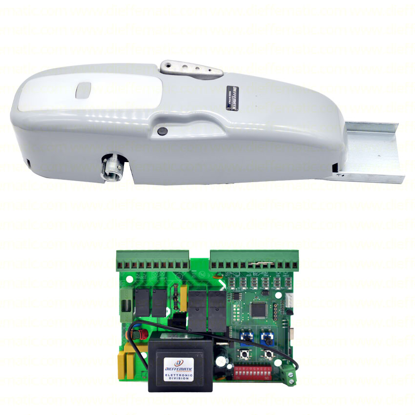 ATTUATORE ROCKET ELETTROMECCANICO X PORTE BOX GARAGE 230V CON CENTRALE QUADRO