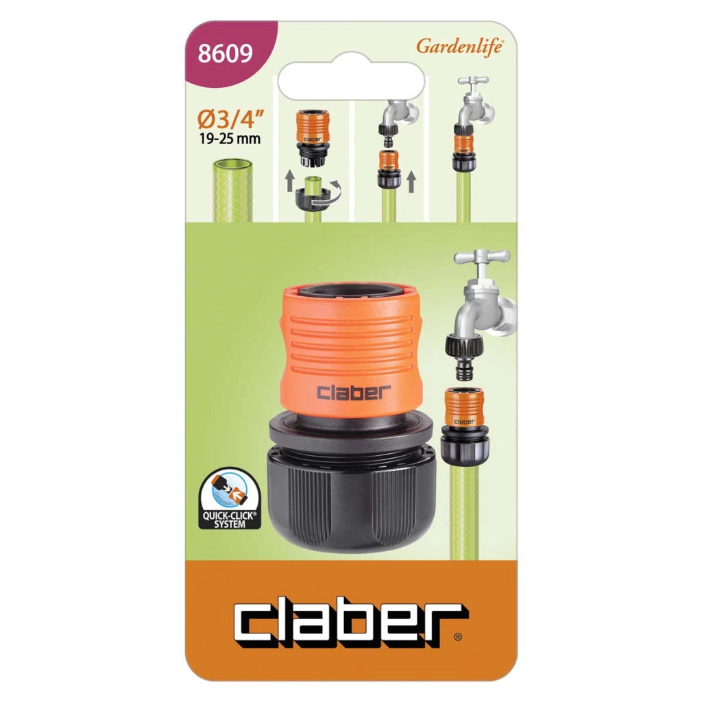RACCORDO RAPIDO STRINGITUBO CLABER - 3/4 SELF 8609- 12 pezzi