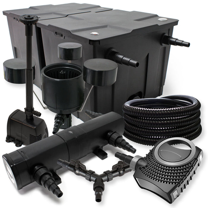 set per laghetti 60000l chiarificatore 24W pompa 80W tubo 25m skimmer pompa fontana