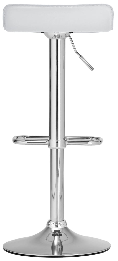 Sgabello bar Dyn in similpelle bianco
