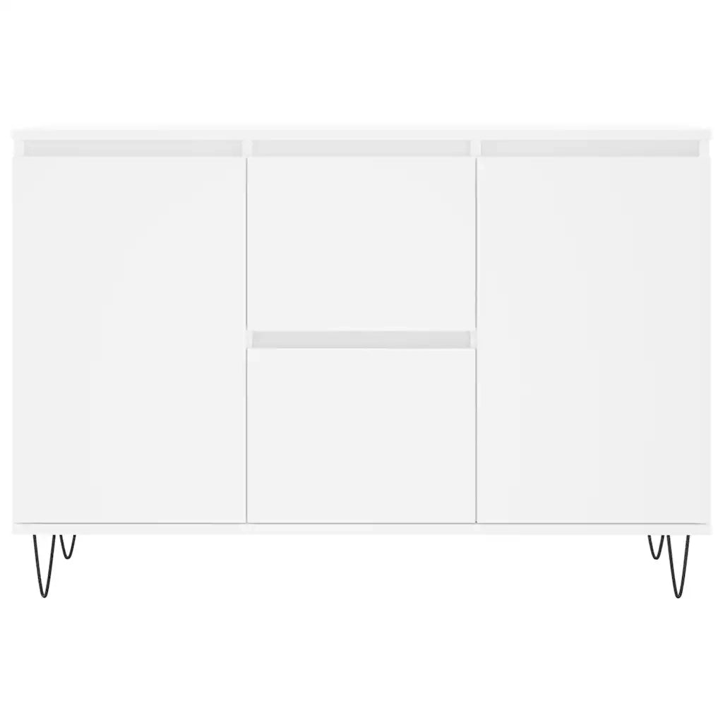 Credenza Bianca 104x35x70 cm in Legno Multistrato