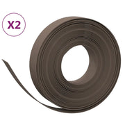Bordature da Giardino 2 pz Marroni 10 m 10 cm in Polietilene CFW9190237