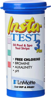 Striscia di prova a 3 vie per piscina e bagno idromassaggio - Cloro, Broom, pH & Alcalinità Testare