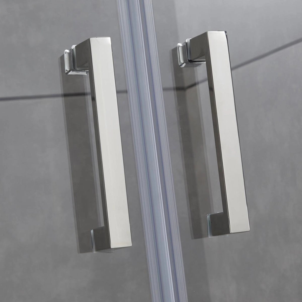 Porta Parete Doccia 120 cm 2 Ante Saloon in Cristallo Trasparente 6mm H195 Bonussi Giuly