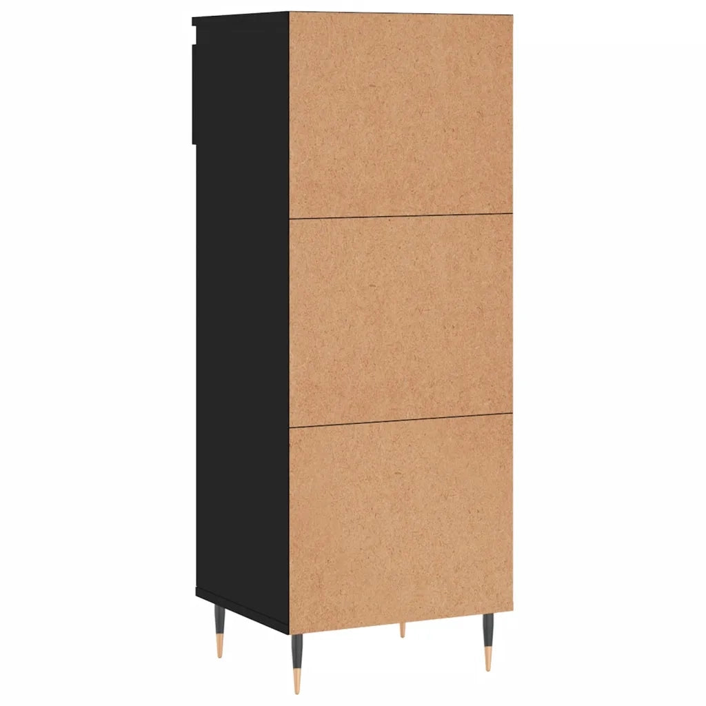 Scarpiera-Scaffale per scarpe Nera 40x36x105 cm in Legno Multistrato 297583