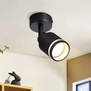 ZMH Faretto da soffitto moderno plafoniera nera 1 lampadina orientabile in metallo GU10