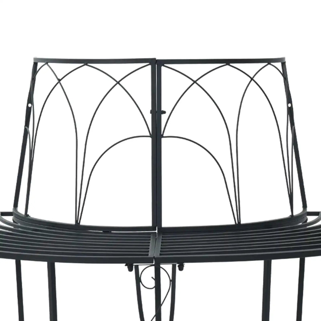 Panchina per Alberi 4-Numero di posti 160 x 80 x 89 cm Acciaio 42029516