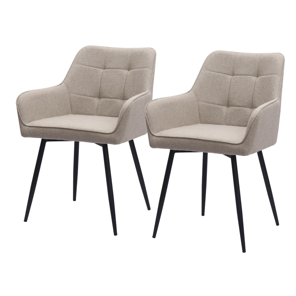 Sedie da Pranzo con Braccioli e Imbottite ¨C MINIMAL ¨C Set 2 Pezzi, Schienale Alto