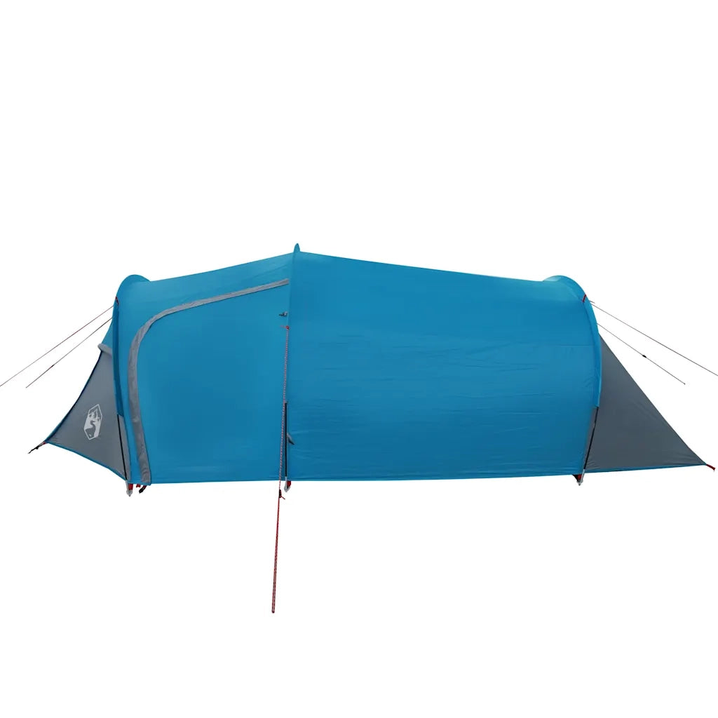 Tenda da Campeggio a Tunnel per 2 Persone Blu Impermeabile 94387