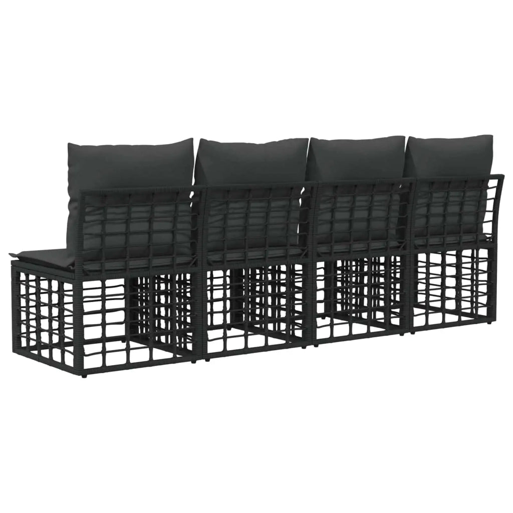 Divano da Giardino 4 Posti Senza Braccioli 4 pcs
