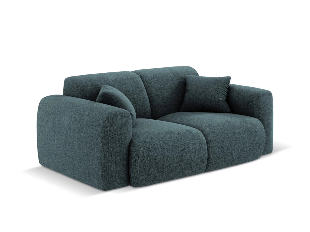 Cosmopolitan Design - Divano "Nolio" 2 posti in ciniglia petrolio 