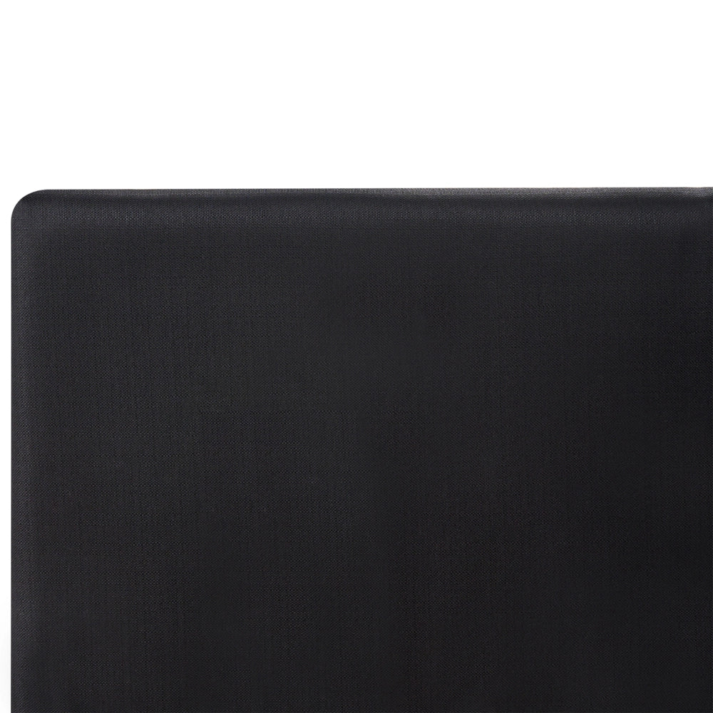 Letto matrimoniale in tessuto nero 120 x 200 cm con rete stile contemporaneo