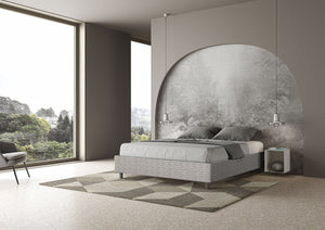 Letto Matrimoniale Sommier 160x190 cm con Rete Azelia Aragona 1 Bianco