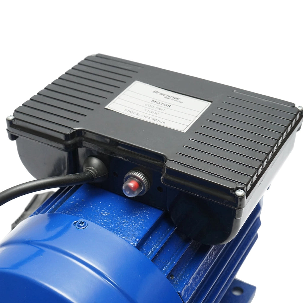 Motore elettrico monofase 1,1KW, 220V con protezione termica, statore 130x90mm Breckner Germany