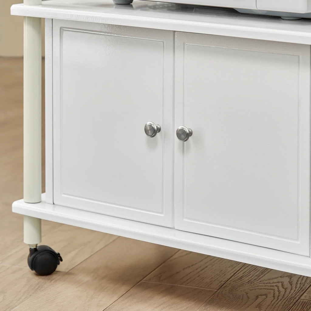 Mensole per Forno a microonde, Carrello da cucina, armadietto cucina Bianco FRG12-W