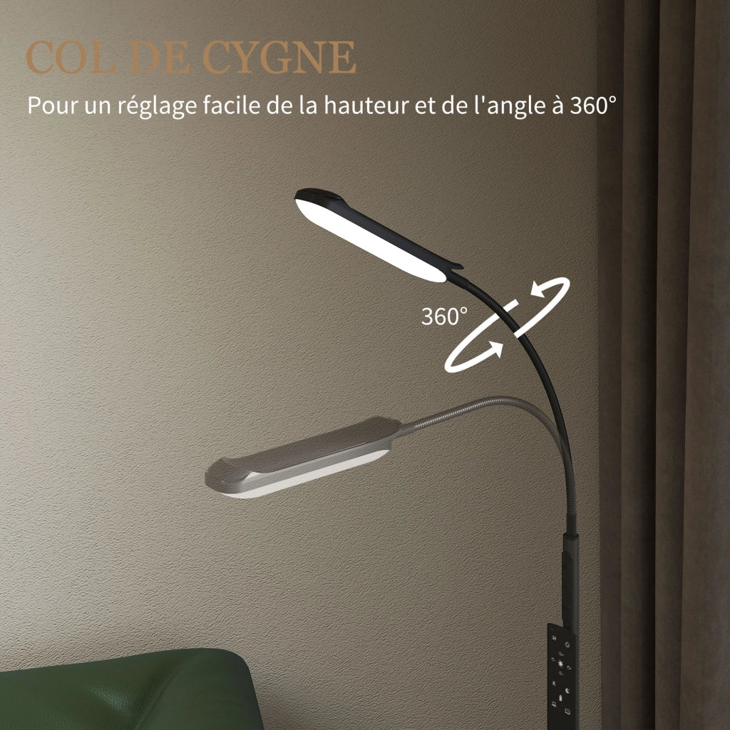 Lampada da terra per soggiorno ¨C Minimal ¨C nero, telecomando, controllo touch, regolabile