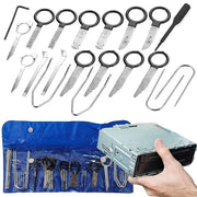 Strumenti di rimozione radio universali - set di apertura senza chiave - smontaggio senza danni - acciaio inossidabile - facile da utilizzare - materiale duraturo - rimozione radio