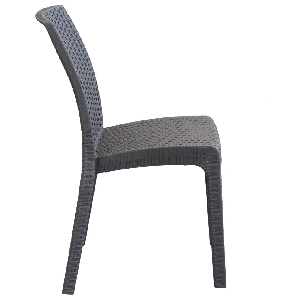 Sedia da Giardino Virginia 47x59x86 h cm in Wicker Taupe