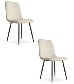 Poltrona imbottita VALORA RIFT per soggiorno - Beige x 2