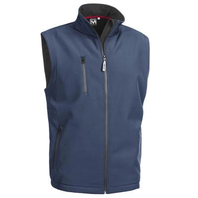 GILET MULTITASCHE SOFTSHELL BLU Tg. XXL