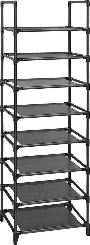 Sistema di Raccordo Stivale Veloce Nero con 8 Livelli - Cassetto Stivale Robusto per 16-20 Pair