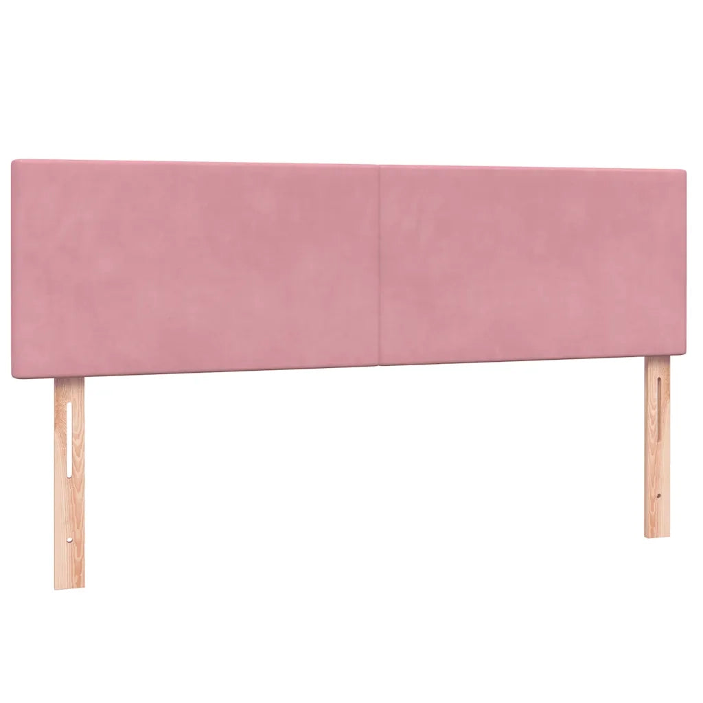 Letto a Molle con Materasso e LED Rosa 160x210 cm in Velluto 3316700