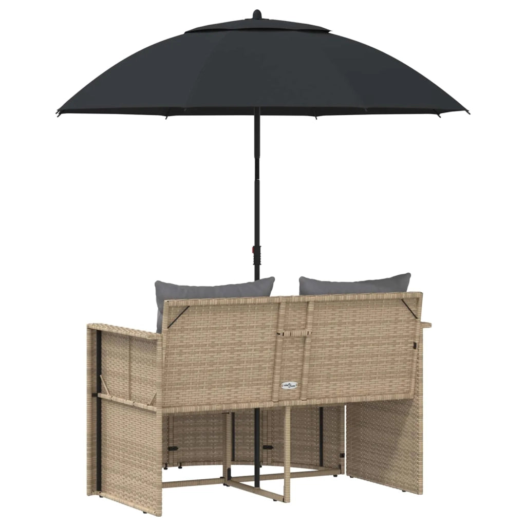 Divano da giardino 8 pcs Beige e Grigio Chiaro polyrattan 42025899