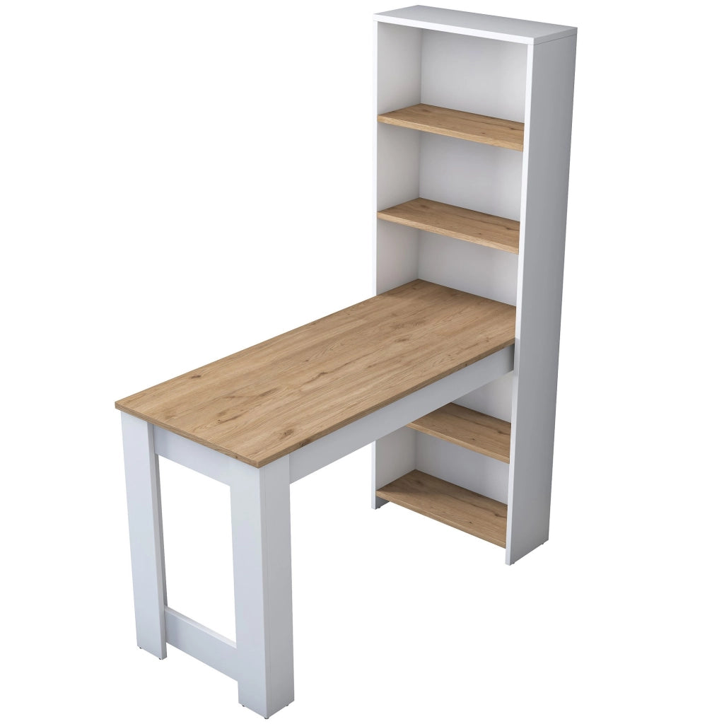 Comodino "Ferna" con ripiani in legno - 120 x 54 x 154 cm - Marrone