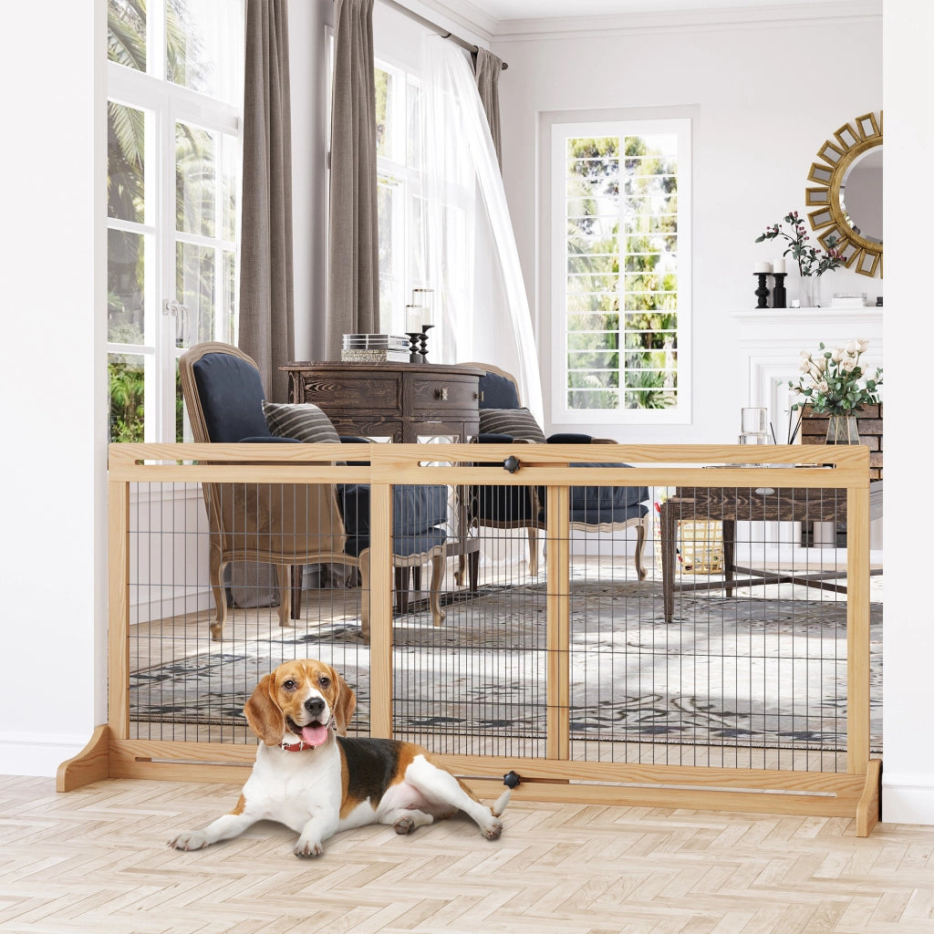 Cancello per Scale e Cani ¨C zephmum ¨C 180 cm Naturale e Nero