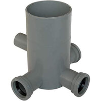 Pozzetto basso (h.120mm) 3 entra te 40 guarnizione - uscita 40 ma