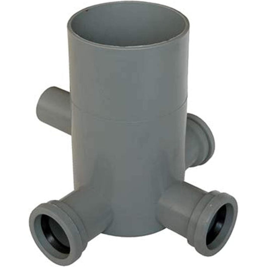 Pozzetto basso (h.120mm) 3 entra te 40 guarnizione - uscita 40 ma