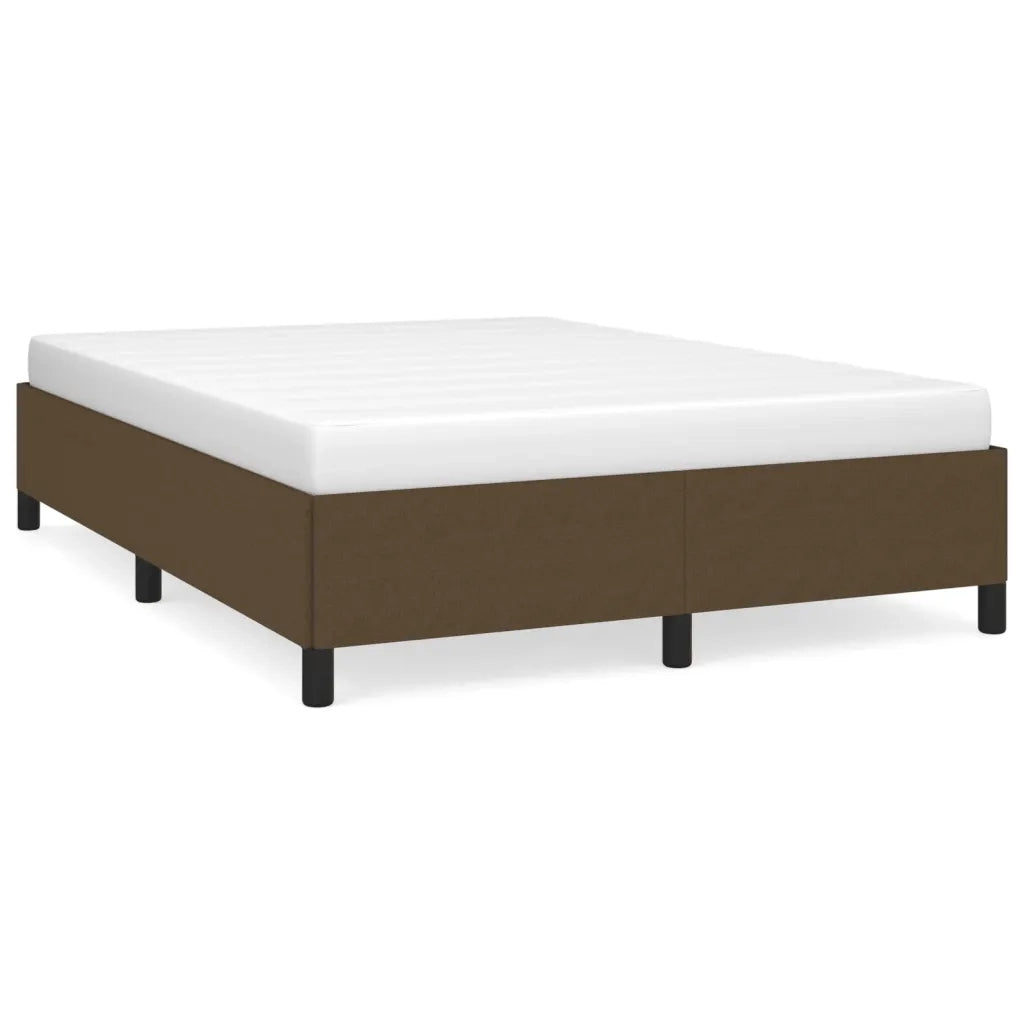 Giroletto senza Materasso-Struttura Letto Marrone Scuro 140x190 cm Tessuto 973103