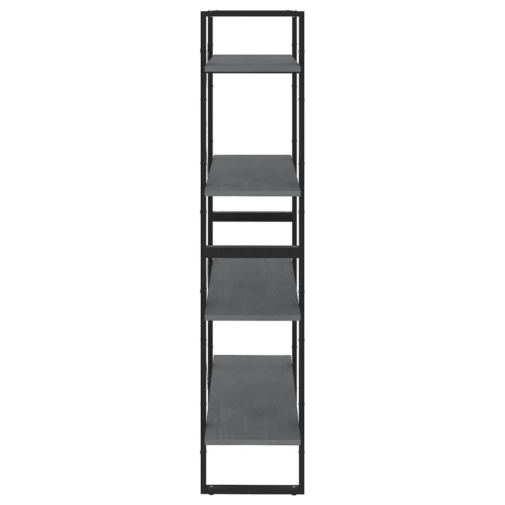 Libreria a 4 Ripiani Grigia 80x30x140 cm in Massello di Pino 806464