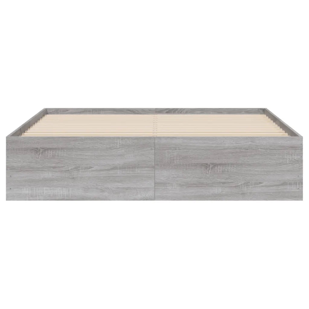 Giroletto Cassetti-Struttura Letto con contenitore Grigio Sonoma 140x200 cm Legno Multistrato 168708