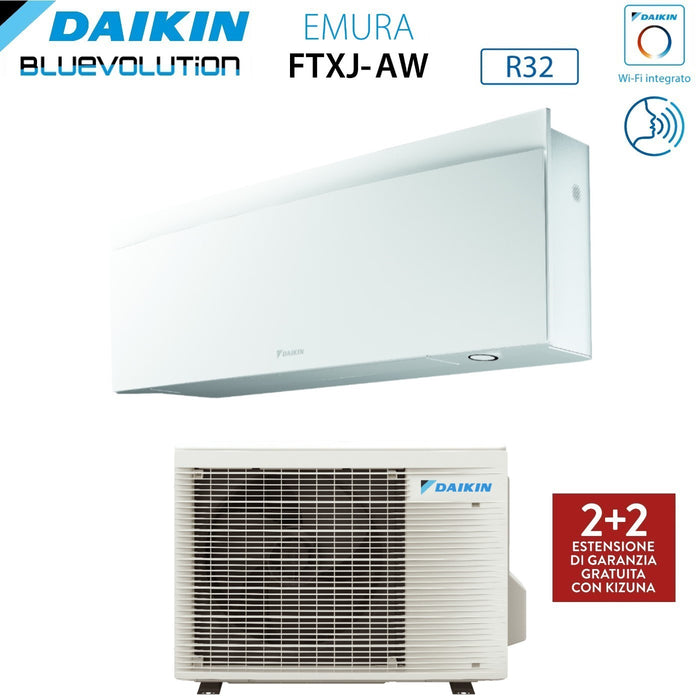 Climatizzatore Condizionatore Daikin Bluevolution Inverter serie EMURA WHITE III 7000 BTU FTXJ20AW R-32 Wi-Fi Integrato classe A+++ - Garanzia Italiana