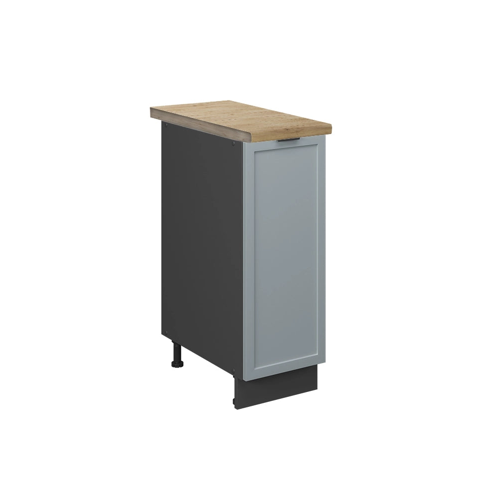 Vicco Armadio cucina dispensa alto Blu-grigio chiaro 30 cm , PL Rovere