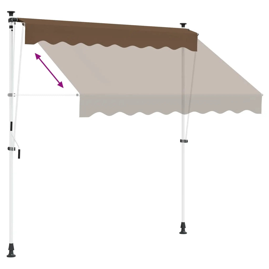 Tenda da Sole | Tenda retrattile manuale Tortora 300 cm