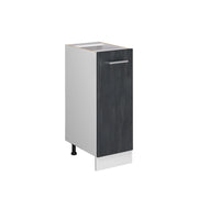 Armadio cucina dispensa alto R-Line Calce nera/Bianco 30 cm senza piano di lavoro Vicco