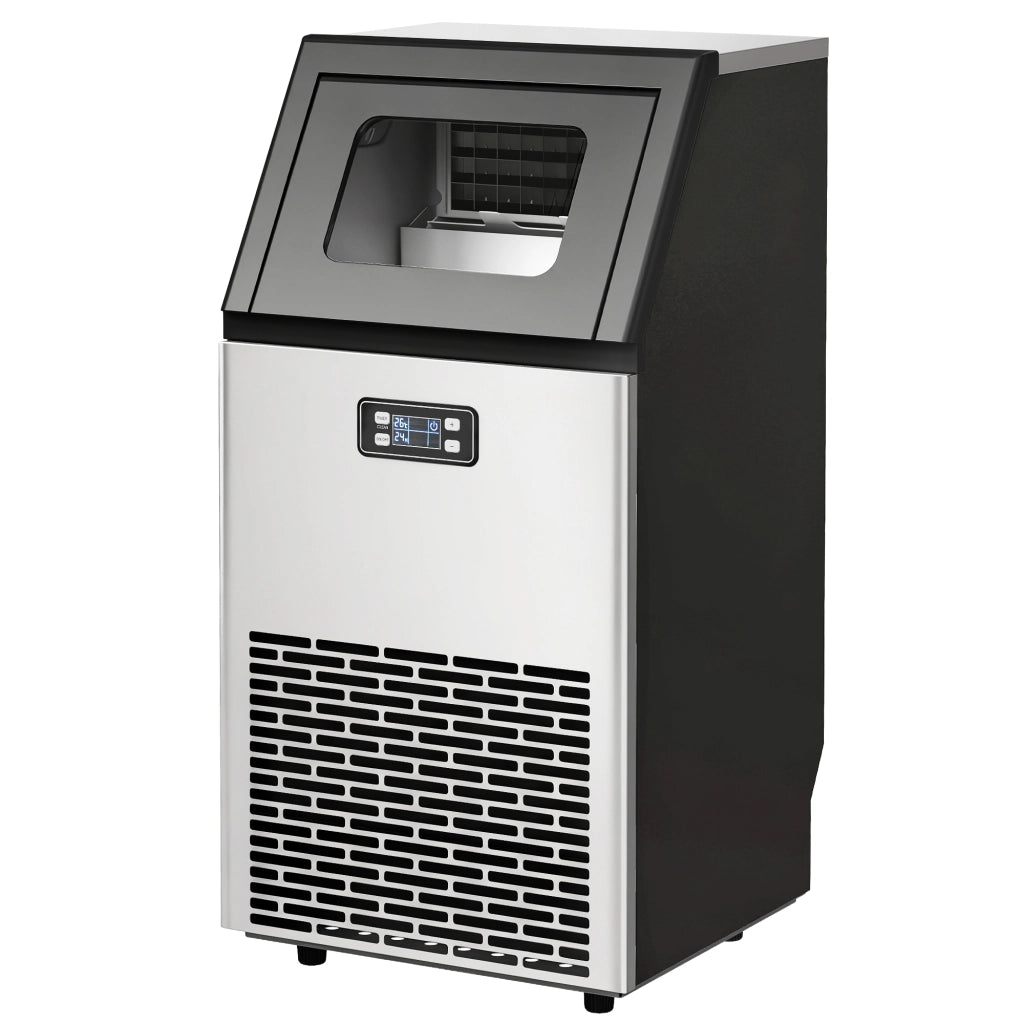 Macchina per cubetti di ghiaccio commerciale 45 kg/24H ¨C zephmum ¨C con serbatoio da 11 kg e display LCD