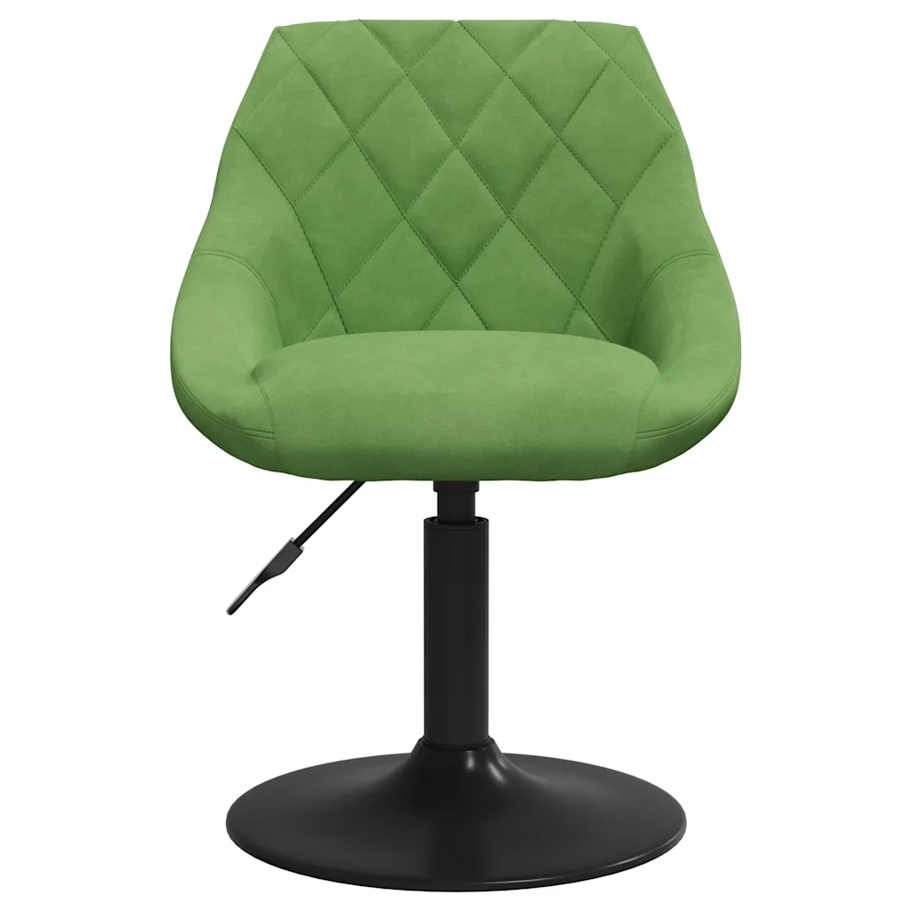 Sedie da Pranzo Girevoli 4 pz Verde Chiaro in Velluto