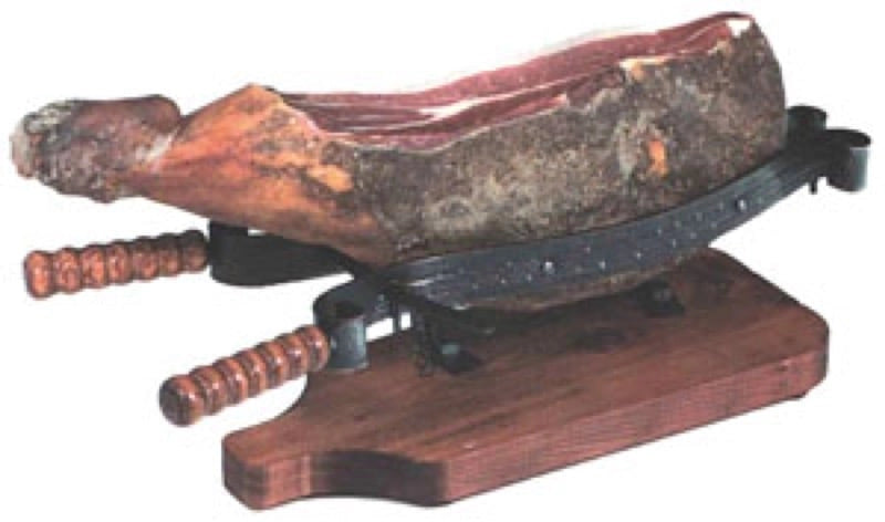 FERMAPROSCIUTTO IN LEGNO MASSELLO CM. 64x25x20H