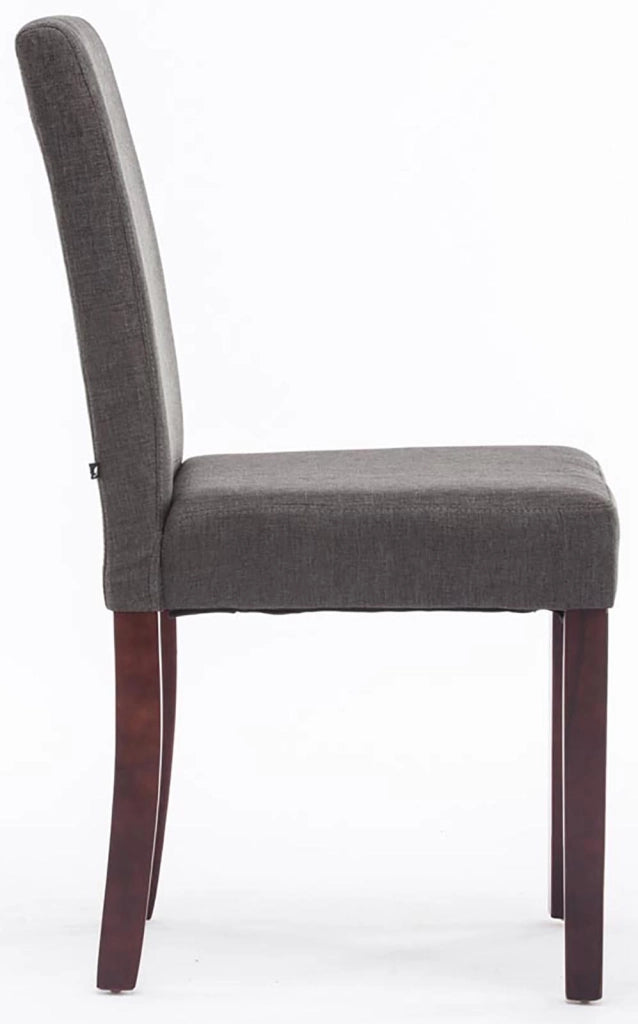 Sedia da pranzo Ina in tessuto grigio scuro,cappuccino