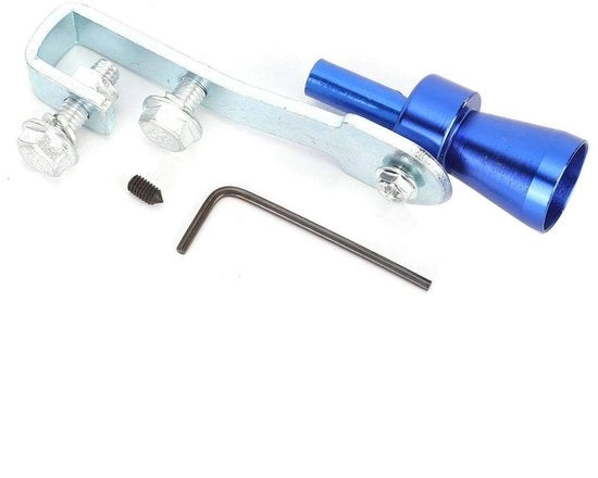 Accessori per Scappamento - Flauto di Scarico in Alluminio - Montaggio Incluso - Blu - Dimensione S/M - Flauto di Scarico