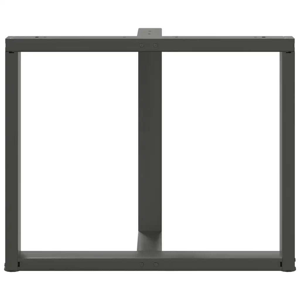 vidaXL Gambe per tavolo da pranzo a forma di T 2 pz Antracite 100x35x(72-73) cm Acciaio