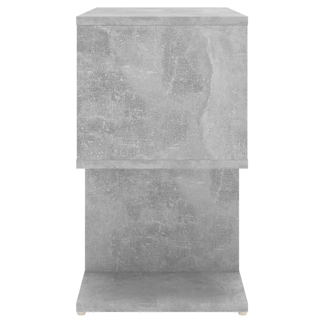 Comodini 2pz-Set di 2 Tavolino da notte Grigio Cemento 50x30x51,5 cm in Legno Multistrato